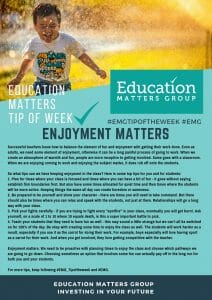 EMG Tip if the week - 15. Enjoyment Matters