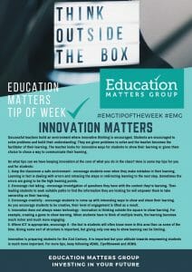 EMG Tip if the week - 16. Innovation Matters