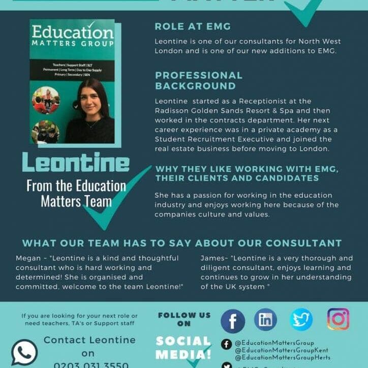 EMG Team Profile - Leontine EMG Team Profile - Leontine