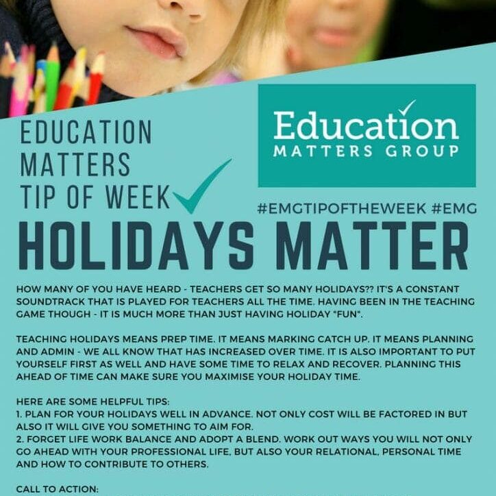 EMG Tip if the week - 1. Holidays Matter EMG Tip if the week - 1. Holidays Matter