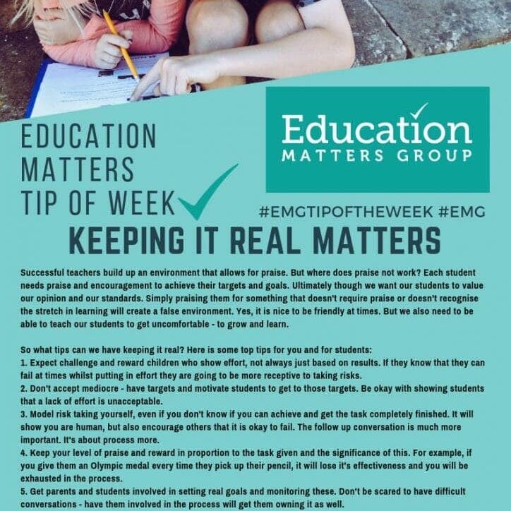 EMG Tip if the week 10. Keeping it Real Matters