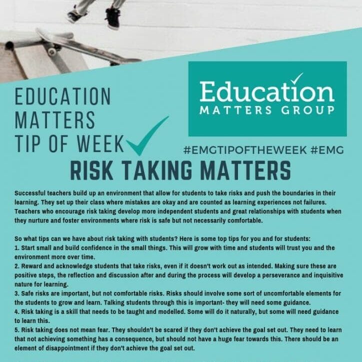 EMG Tip if the week 11. Risk taking Matters