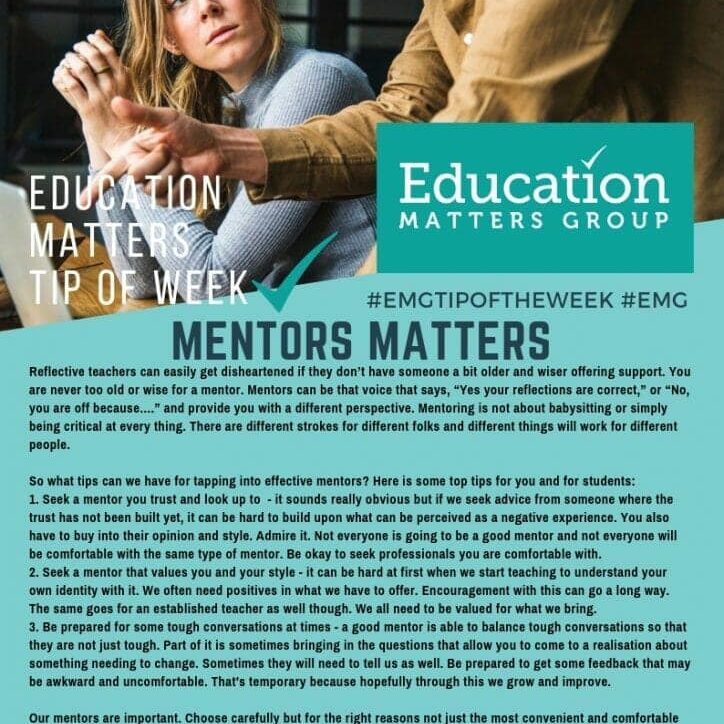 EMG Tip if the week 14. Mentors Matter EMG Tip if the week 14. Mentors Matter
