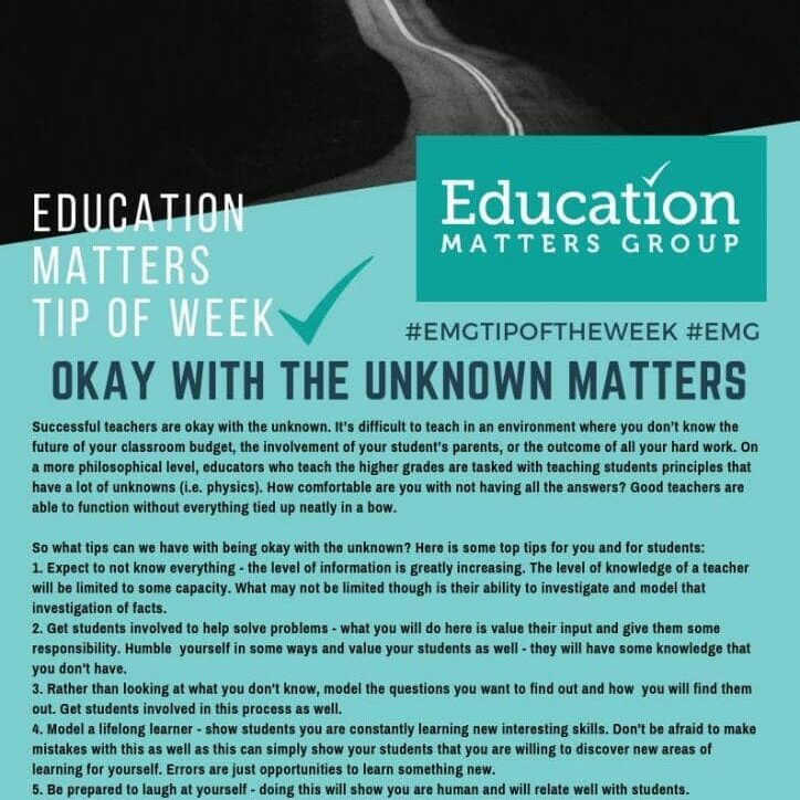 EMG Tip if the week - 20. Okay with the unknown matters EMG Tip if the week - 20. Okay with the unknown matters