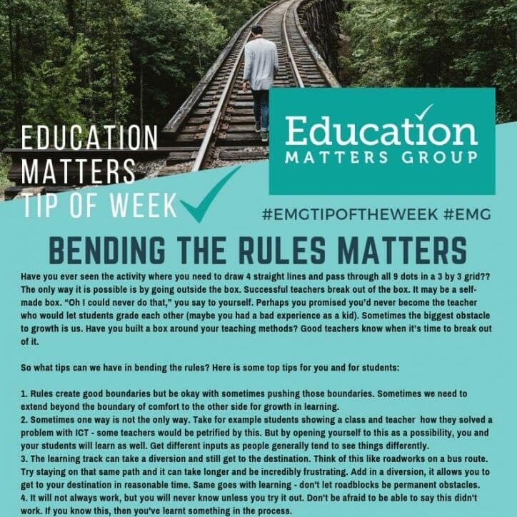 EMG Tip if the week - 25. Bending the Rules Matters EMG Tip if the week - 25. Bending the Rules Matters