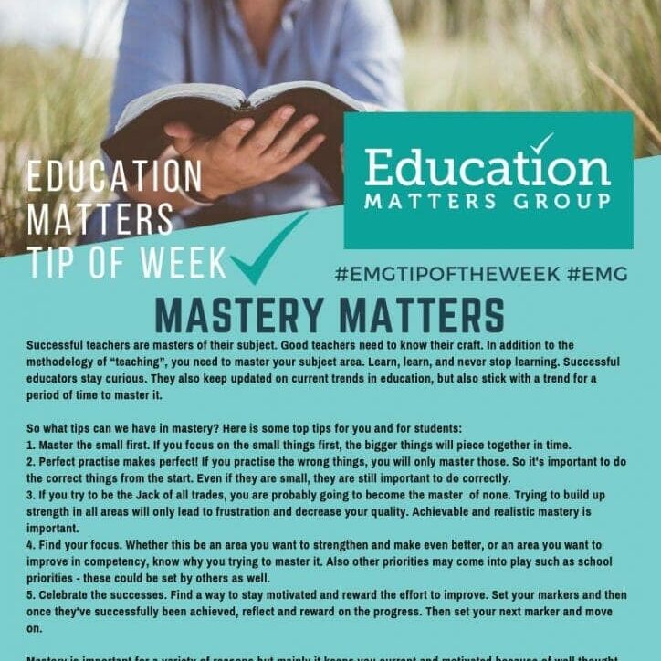 EMG Tip if the week - 26. Mastery Matters EMG Tip if the week - 26. Mastery Matters