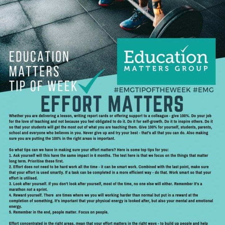 EMG Tip if the week - 29. Effort Matters EMG Tip if the week - 29. Effort Matters
