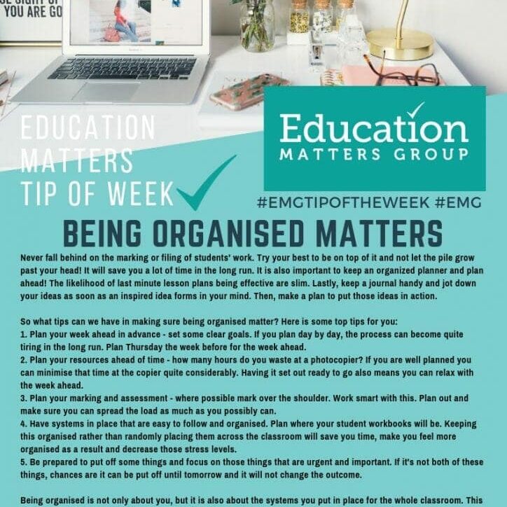 EMG Tip if the week - 30. Being Organised Matters EMG Tip if the week - 30. Being Organised Matters