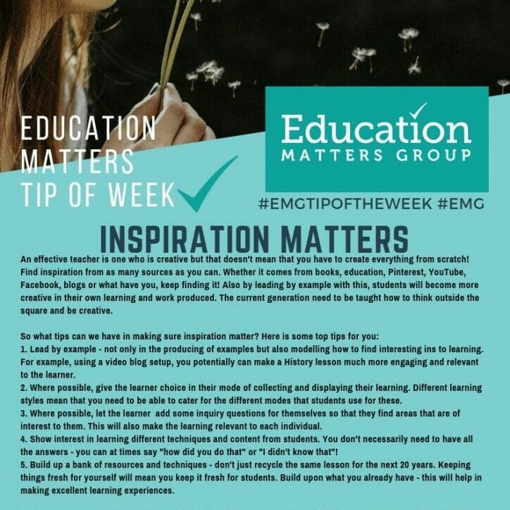 EMG Tip if the week - 33. Inspiration Matters EMG Tip if the week - 33. Inspiration Matters